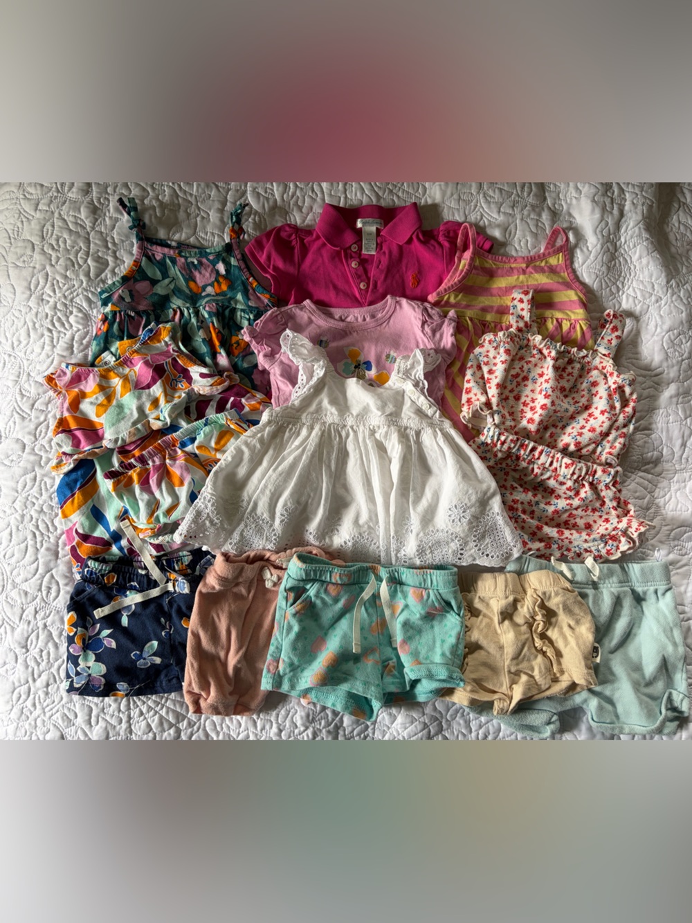 Bundle of girls summer clothes / size 12 months